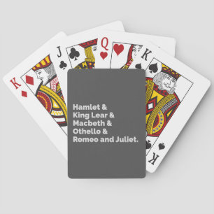 Shakespeare Plays I Playing Cards