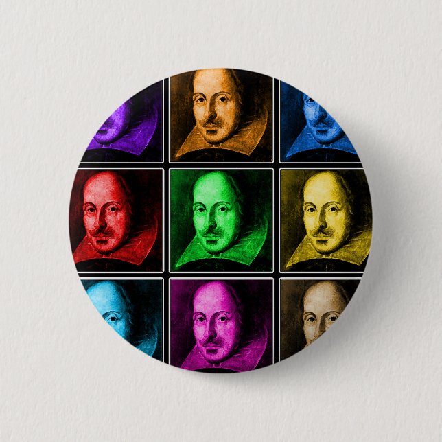 Shakespeare Pop Art 2 Inch Round Button (Front)