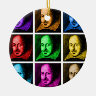 Shakespeare Pop Art Ceramic Ornament