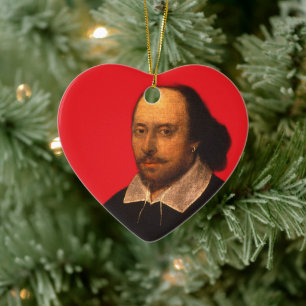 Shakespeare portrait ceramic ornament