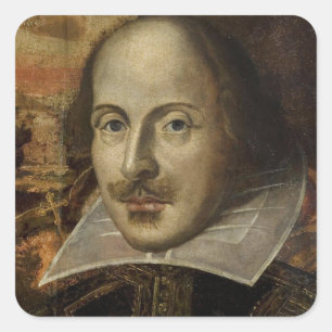 Shakespeare Portrait Square Sticker