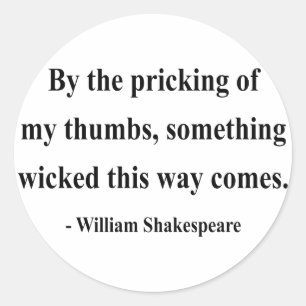 Shakespeare Quote 10a Classic Round Sticker