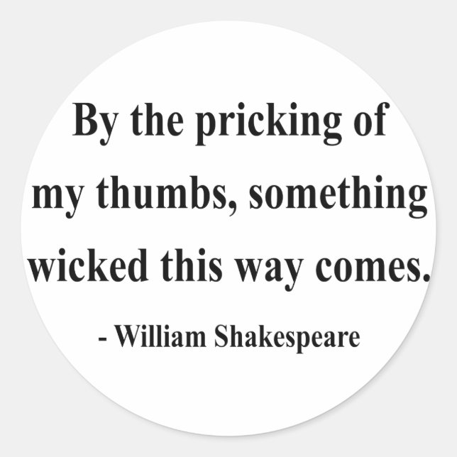 Shakespeare Quote 10a Classic Round Sticker (Front)