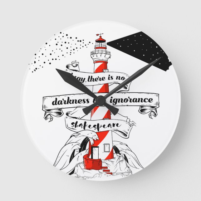 Shakespeare quote 12th night round clock (Front)