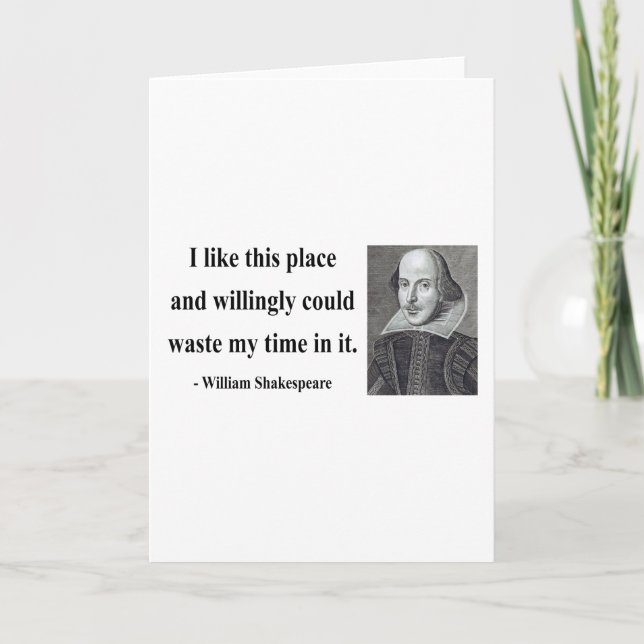 Shakespeare Quote 6b Card (Front)