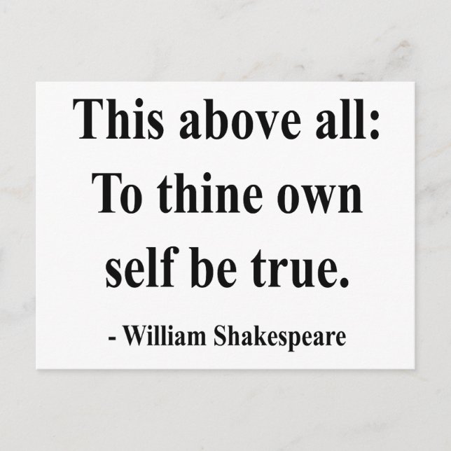 Shakespeare Quote 8a Postcard (Front)