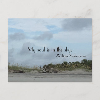 Shakespeare Quote Beach Scene Postcard