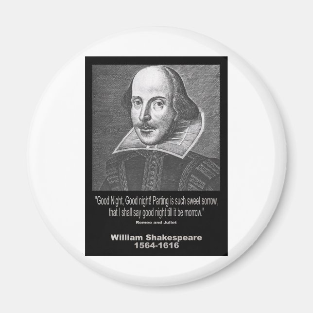 Shakespeare Quote ~ Good Night, Good night! Magnet (Front)