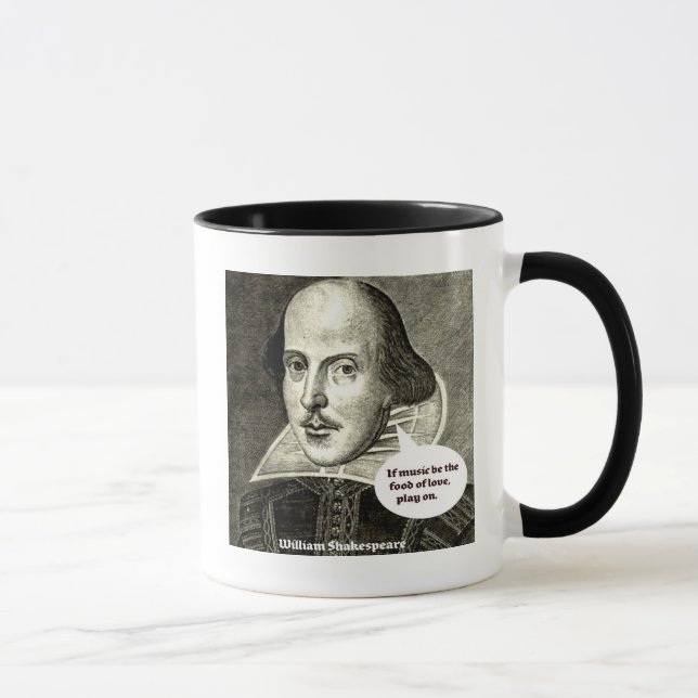 Shakespeare-quote; If music be the food of love, p Mug (Right)