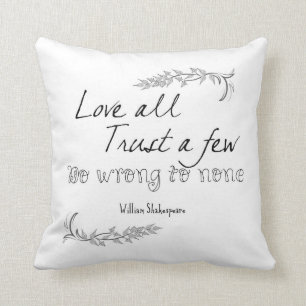 Shakespeare Quote Throw Pillow