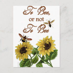 Shakespeare Quote To Bee To Be Funny Postcard