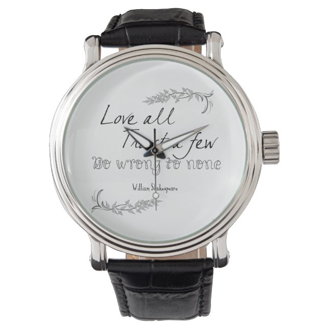 Shakespeare Quote Watch (Front)