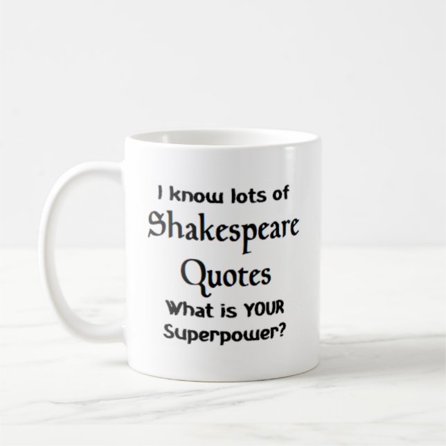 shakespeare quotes coffee mug (Left)