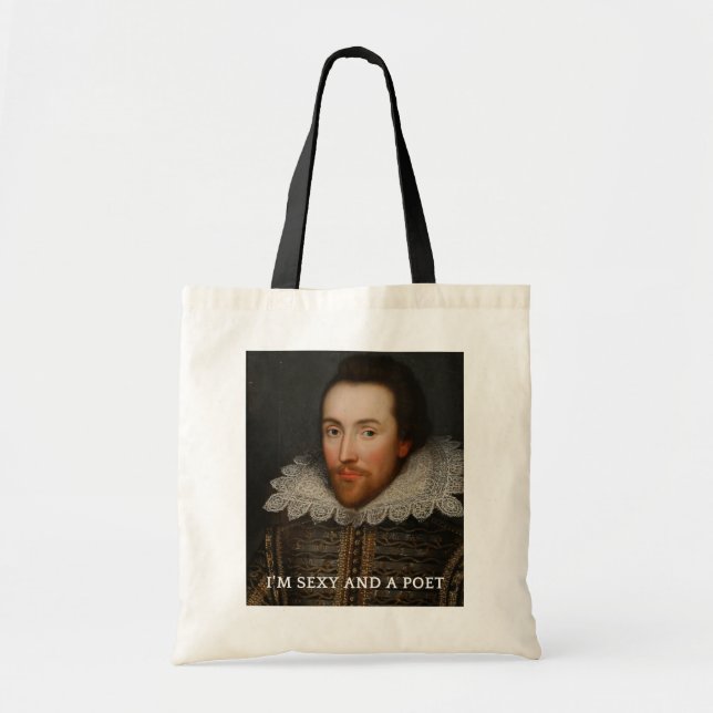 Shakespeare Sexy and  Poet Tote Bag (Front)