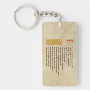 Shakespeare Sonnet 116 (CXVI) on Parchment Keychain