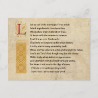 Shakespeare Sonnet 116 (CXVI) on Parchment