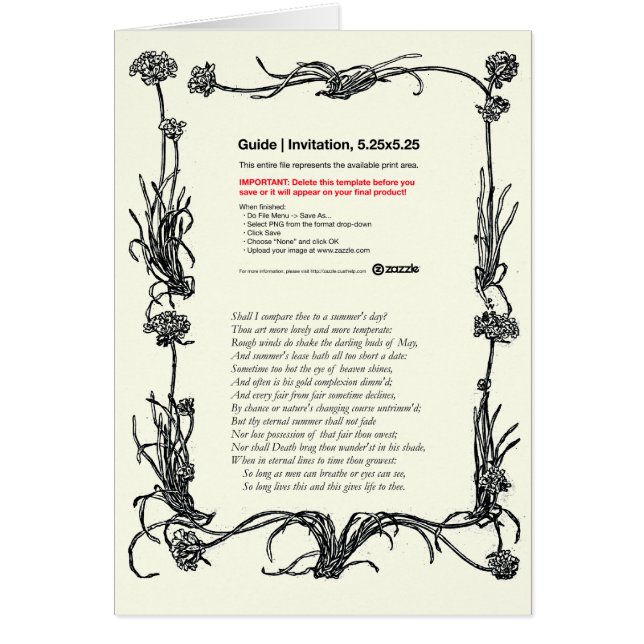 Shakespeare Sonnet # 18 (Front)