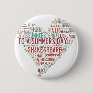 Shakespeare Sonnet 18 2 Inch Round Button