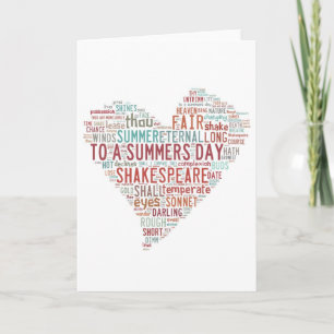 Shakespeare Sonnet 18 Card