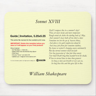 Shakespeare Sonnet # 18 Mouse Pad