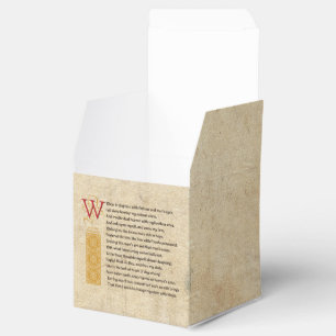 Shakespeare Sonnet 29 (XXIX) on Parchment Favor Box