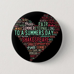 Shakespeare Sonnet 2 Inch Round Button
