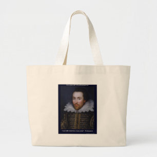 Shakespeare Tame Snake Love Quote Gifts & Tees Large Tote Bag