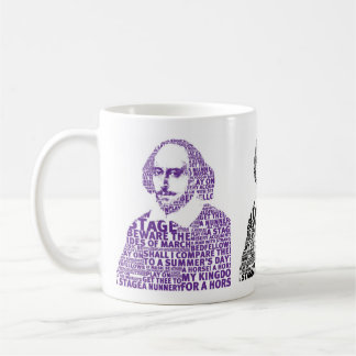 Shakespeare text design coffee mug
