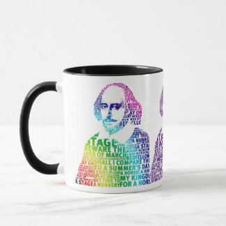 Shakespeare text design mug