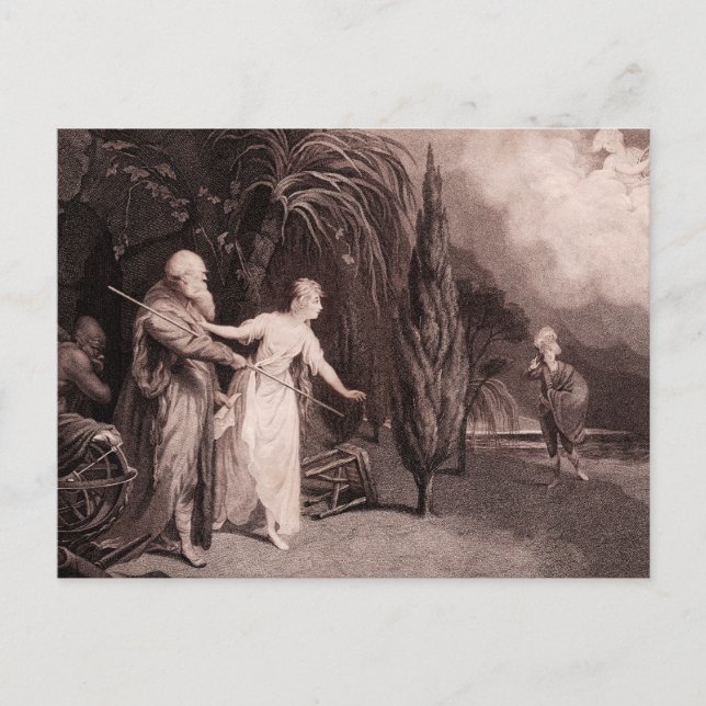 Shakespeare The Tempest Miranda Falls in Love Postcard (Front)
