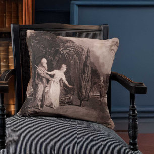 Shakespeare The Tempest Miranda Falls in Love Throw Pillow