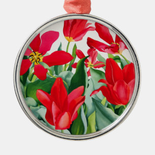 Shakespeare Tulips Metal Ornament