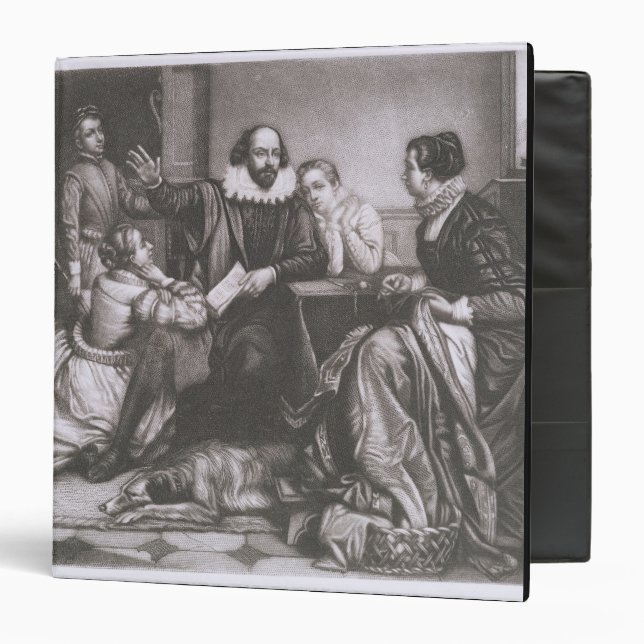 Shakespeare with his Family, at Stratford, Recitin Binder (Front/Inside)