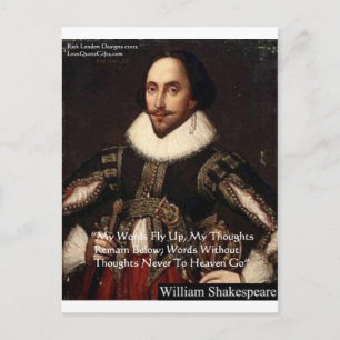 Shakespeare "Words In Heaven" Wisdom Quote Gifts Postcard