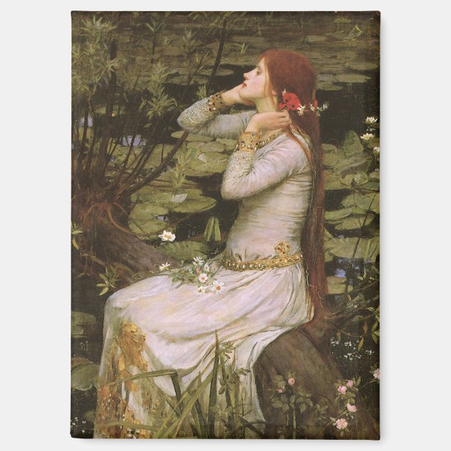 Shakespearean Ophelia: Romantic Victorian Era Art Magnet (Front)