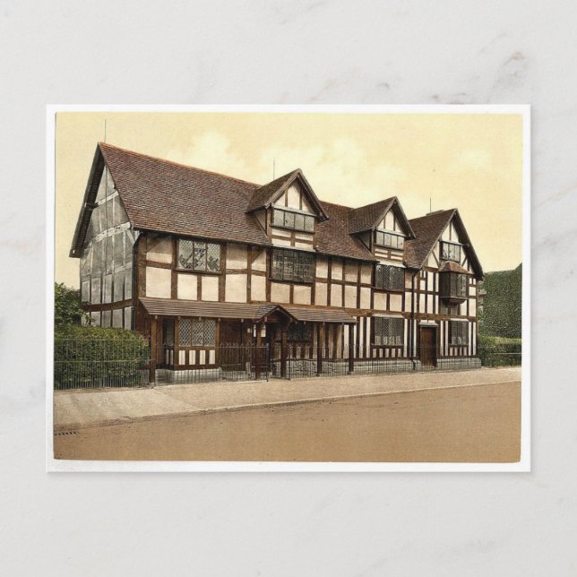 Shakespeare's birthplace, Stratford-on-Avon, Engla Postcard (Front)