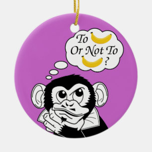 Shakespeare's Monkey Ceramic Ornament