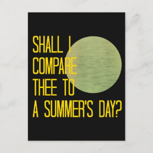 Shakespeare's Summer Day Postcard