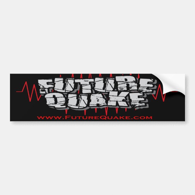 "Shakey" Future Quake Bumper Sticker with Website (Front)