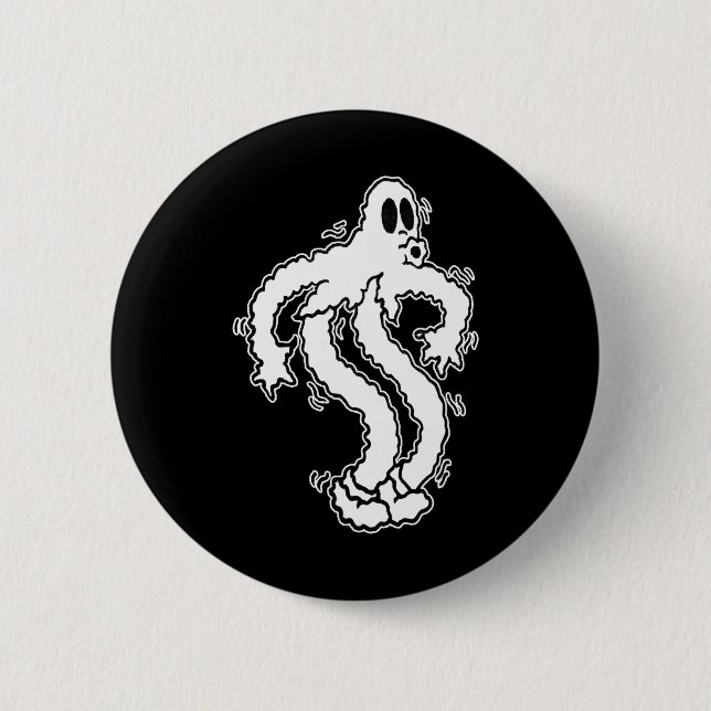 Shakey Koko The Clown Ghost Cute Ghost Halloween S 2 Inch Round Button (Front)