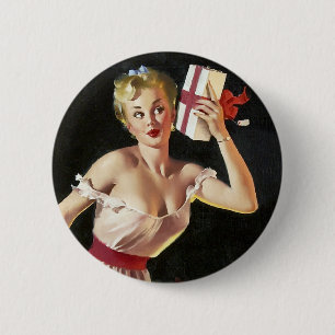 Shaking the Presents Pin Up