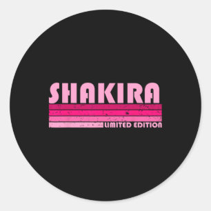 Shakira Name Personalized Retro Vintage 80s 90s Bi Classic Round Sticker