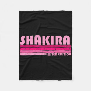 Shakira Name Personalized Retro Vintage 80s 90s Bi Fleece Blanket