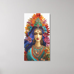 Shakti: The Divine Feminine – Vibrant 5D Impasto Canvas Print