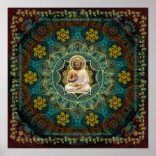Shakyamuni Buddha Mantra Poster