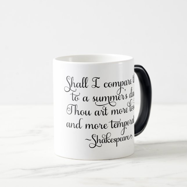 Shall I compare thee to summer's day - Shakespeare Magic Mug (Front Right)