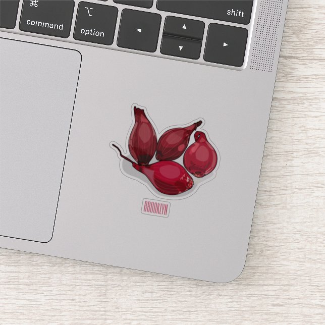 Shallot cartoon illustration (Detail)