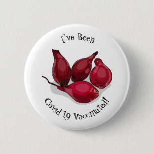 Shallot cartoon illustration 2 inch round button