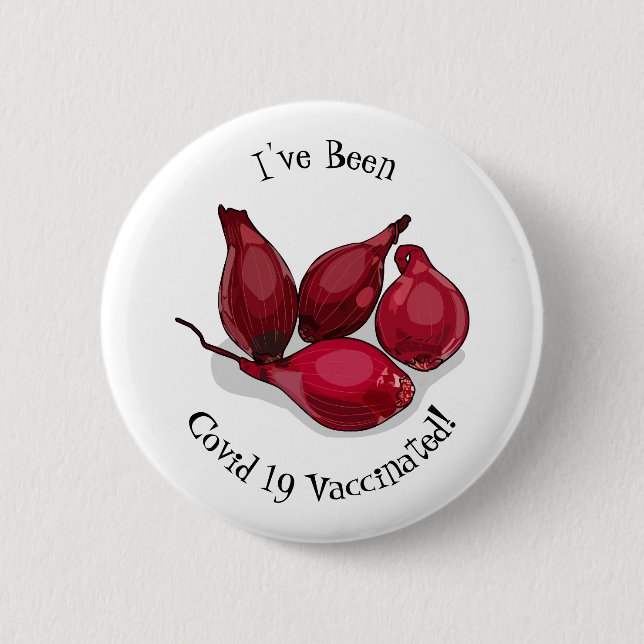 Shallot cartoon illustration 2 inch round button (Front)