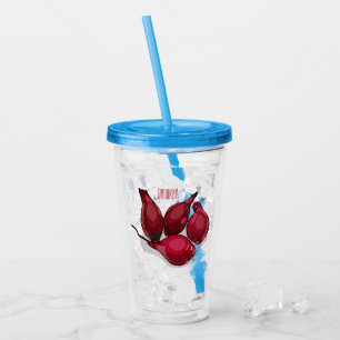 Shallot cartoon illustration acrylic tumbler